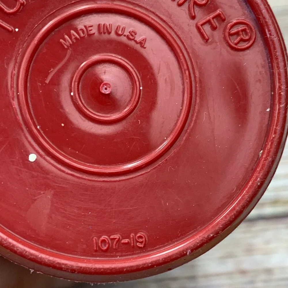 Vintage Tupperware Tumblers Set Of 3 Red‎ Cups Made In USA Retro Kitchen
